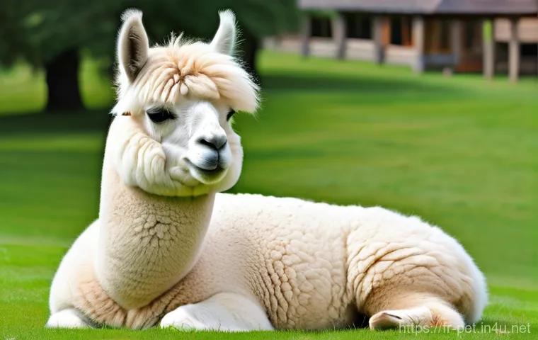 알파카 목장 체험 - **Prompt: An Idyllic Alpaca Walk Through Nature**
    "A vibrant scene featuring a person, approxima...